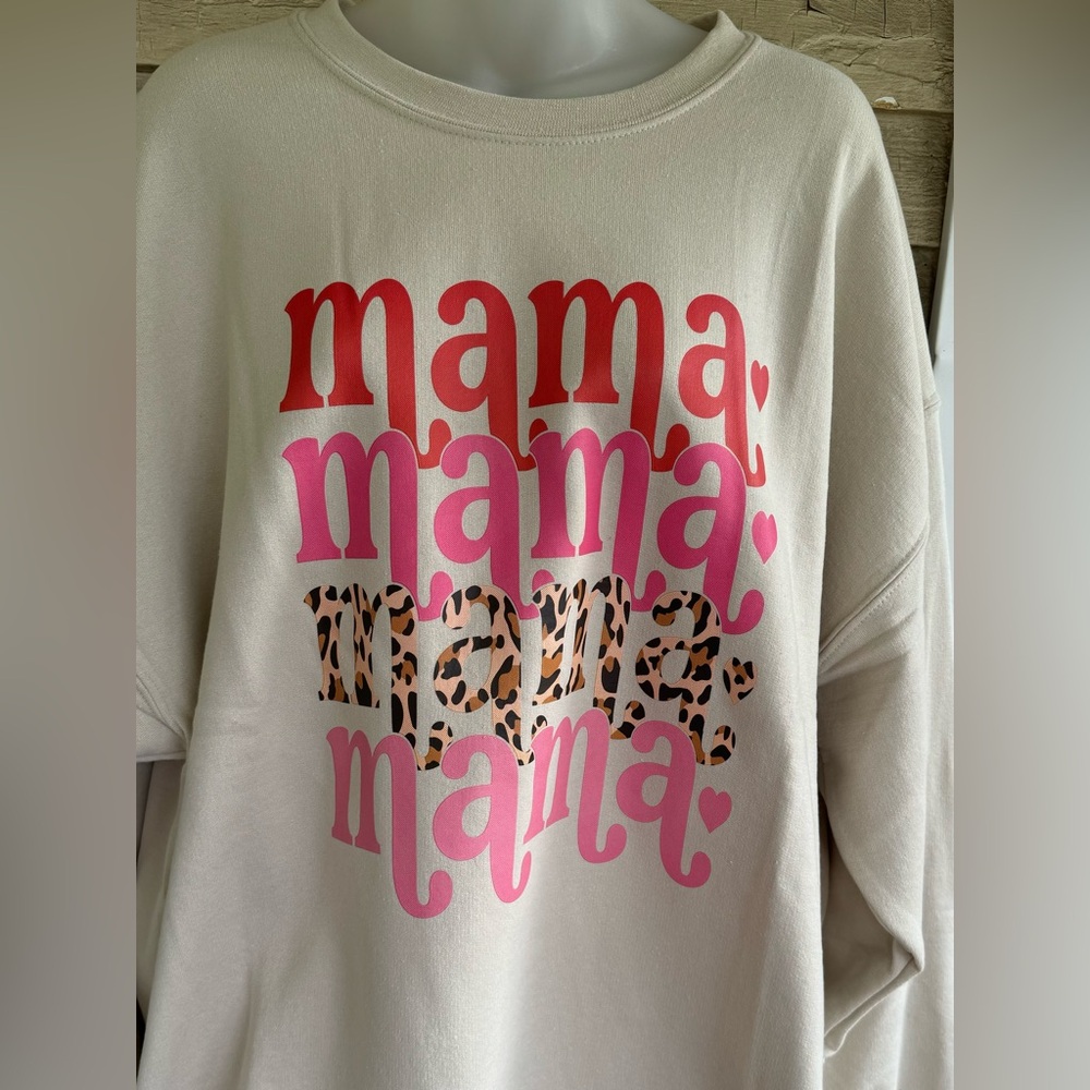 Sandy Beige, X-Large Gildan Crew Sweatshirt. Personally Made
